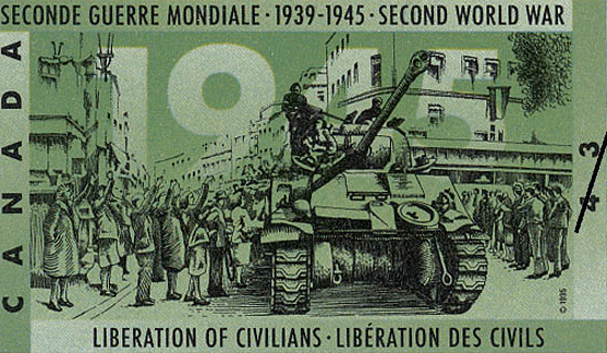 Canadian liberation stamp